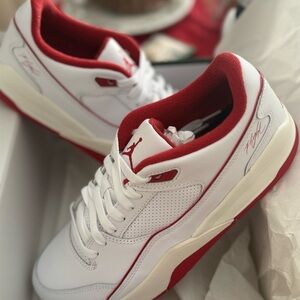 New! Nike Jordan Flight Court White Varsity Red Sail Men  Shoes HF3255-106 sz 10